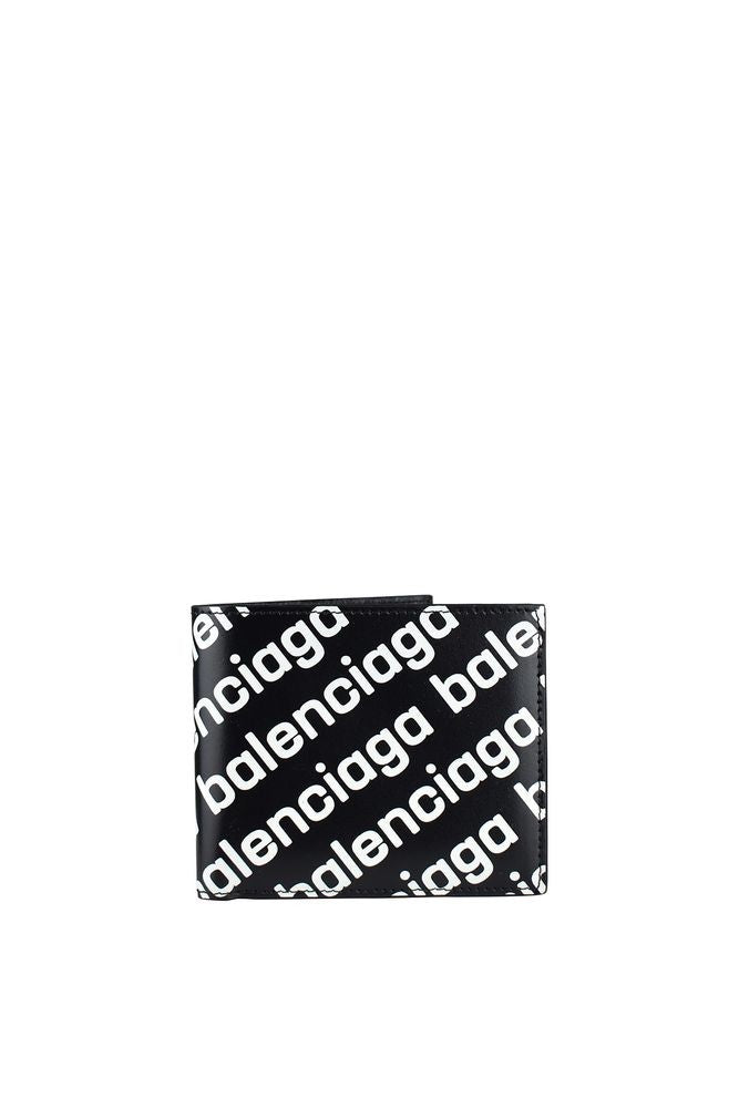 Balenciaga Smooth Leather Wallet With Monogram Print