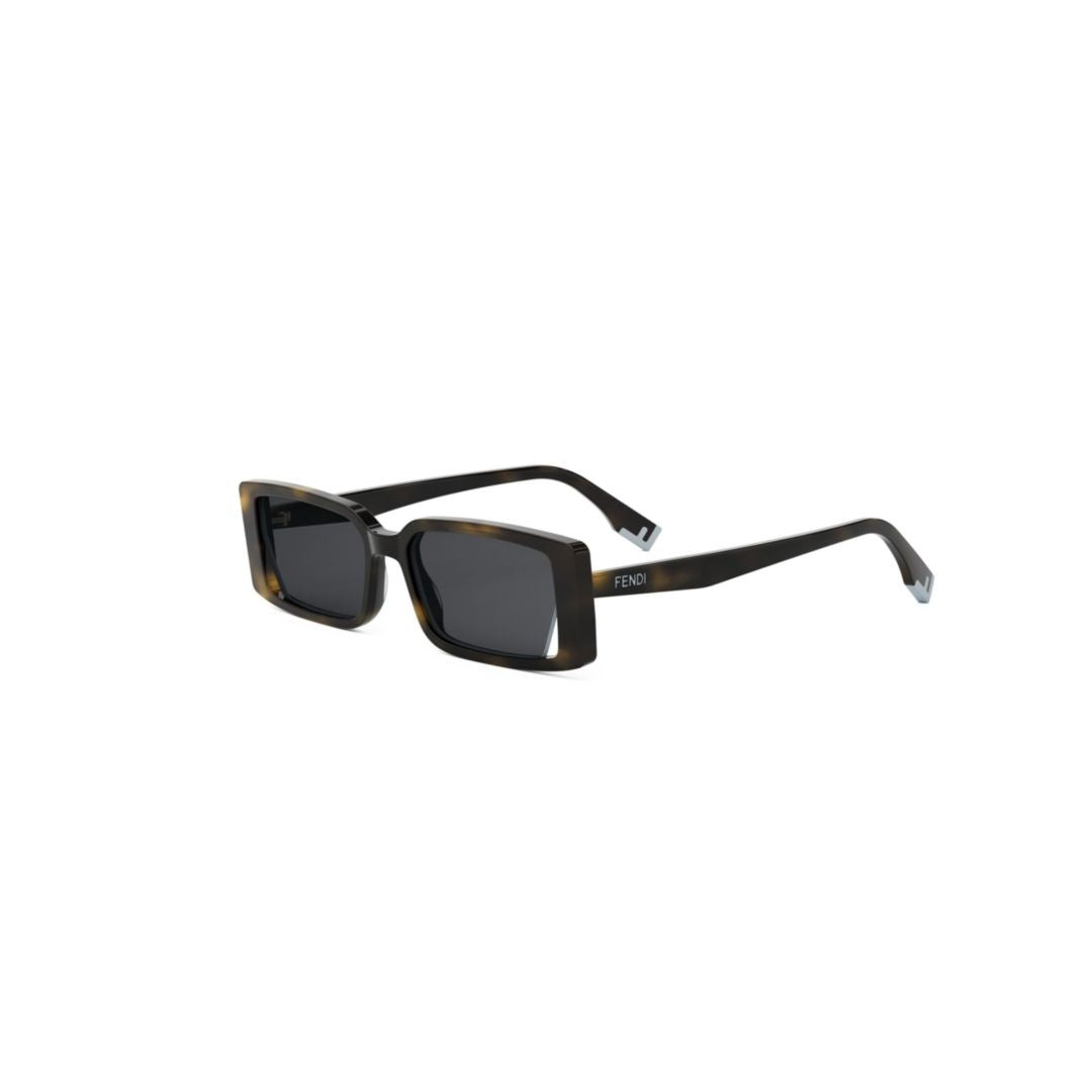 Fendi Fe40164i Rectangular Tortoiseshell Sunglasses