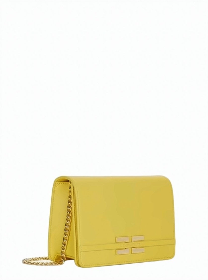 Elisabetta Franchi Leather Effect Chain Shoulder Bag