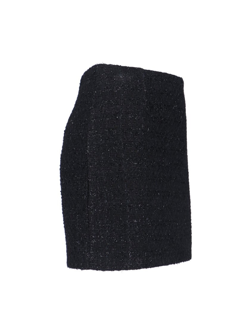 Tagliatore Classic Black Tailored Skirt With Subtle Sheen