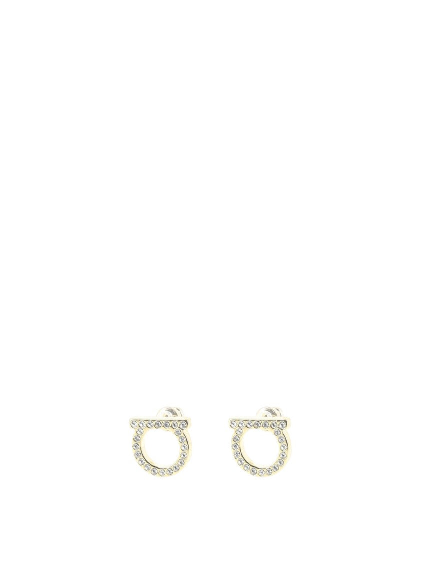 Ferragamo "Gancini Crystals" Earrings