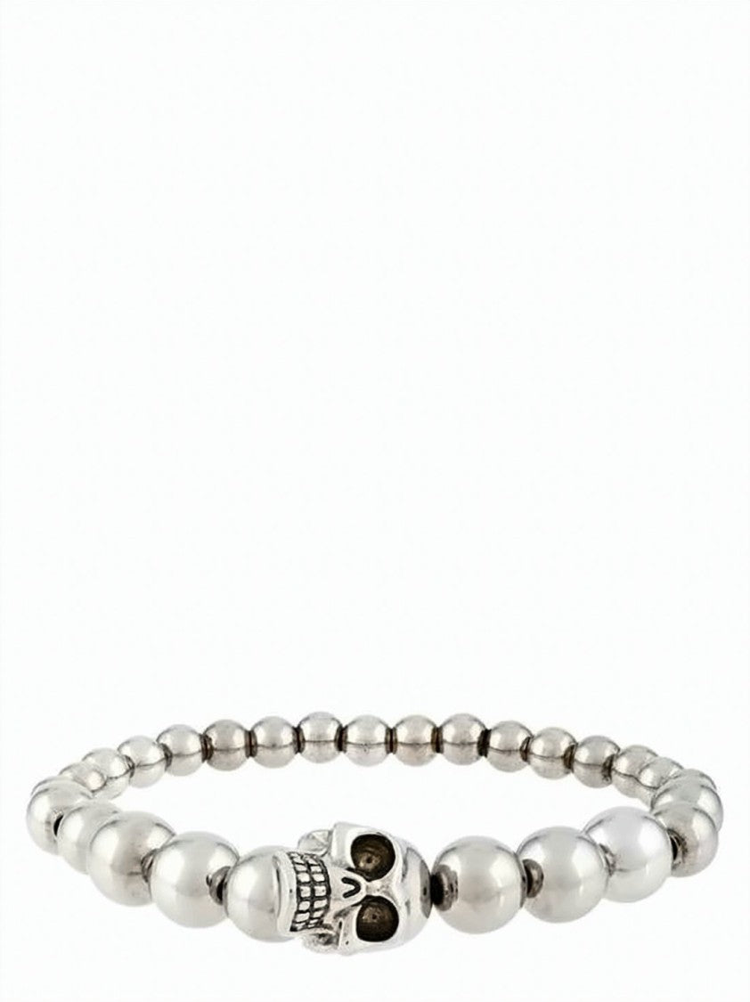Alexander Mcqueen Polished Steel Bead Bracelet