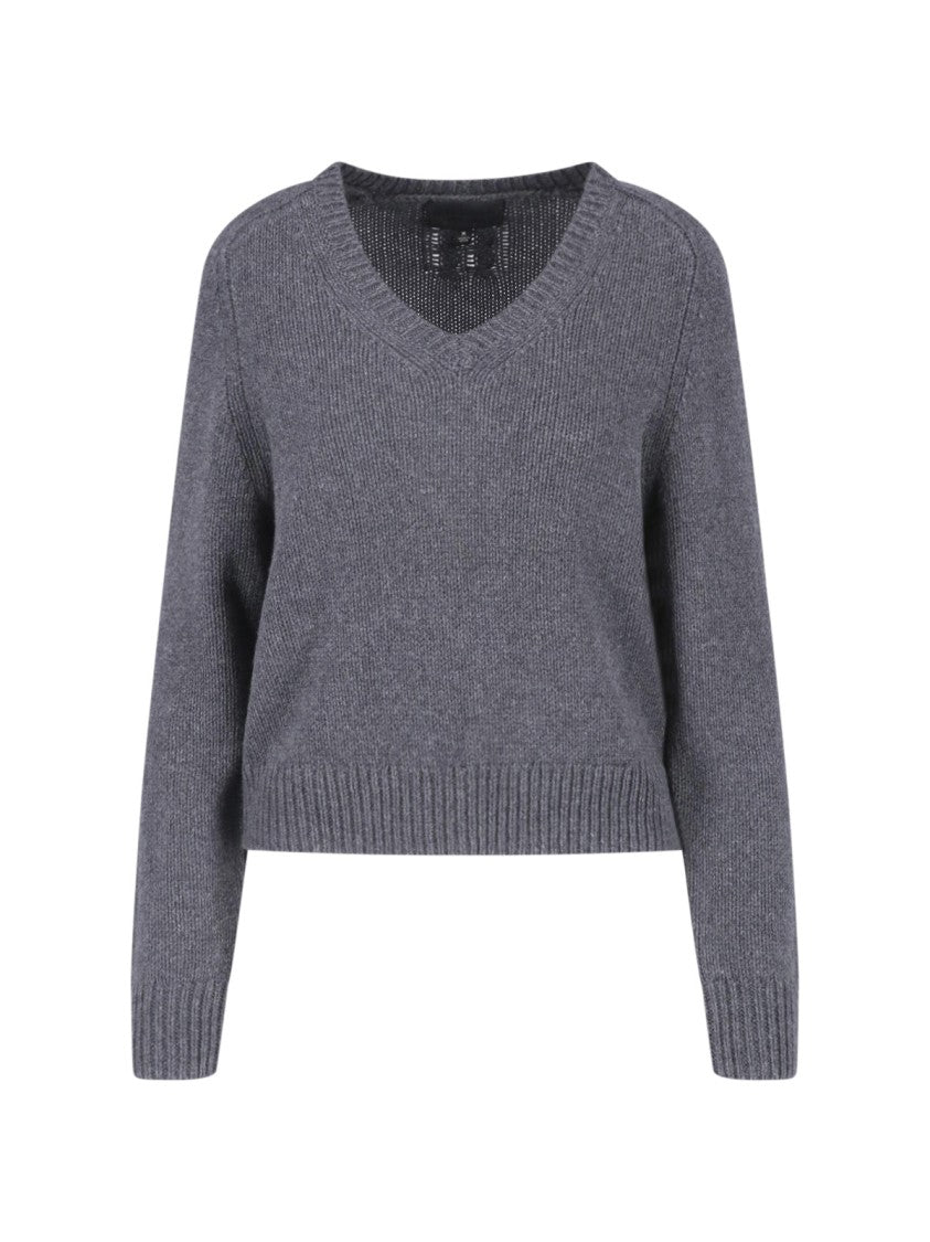 Nili Lotan Gray Vicki Cashmere Wool-Blend Sweater