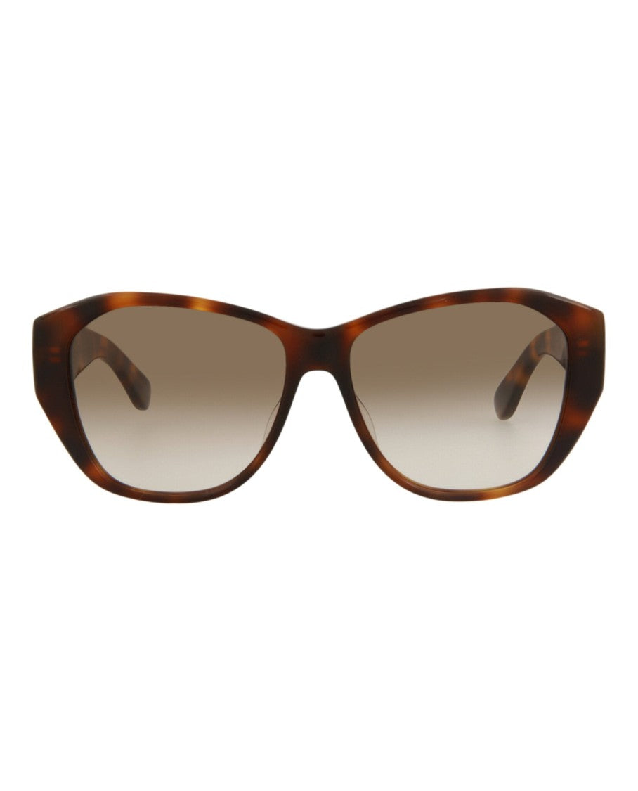 Saint Laurent Tortoiseshell Round-Frame Acetate Sunglasses With Logo Detail