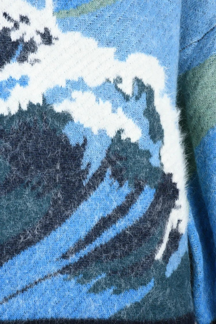 Alemais Puff Sleeve Sweater - Light Blue