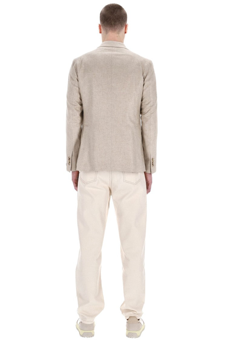 Tagliatore Double-Breasted Silk Jacket Montecarlo Line