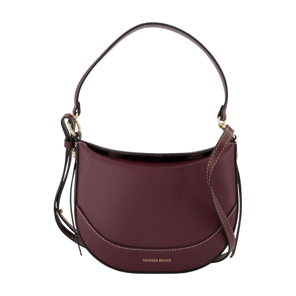 Vanessa Bruno Mini Daily Shoulder Bag - Leather - Burgundy