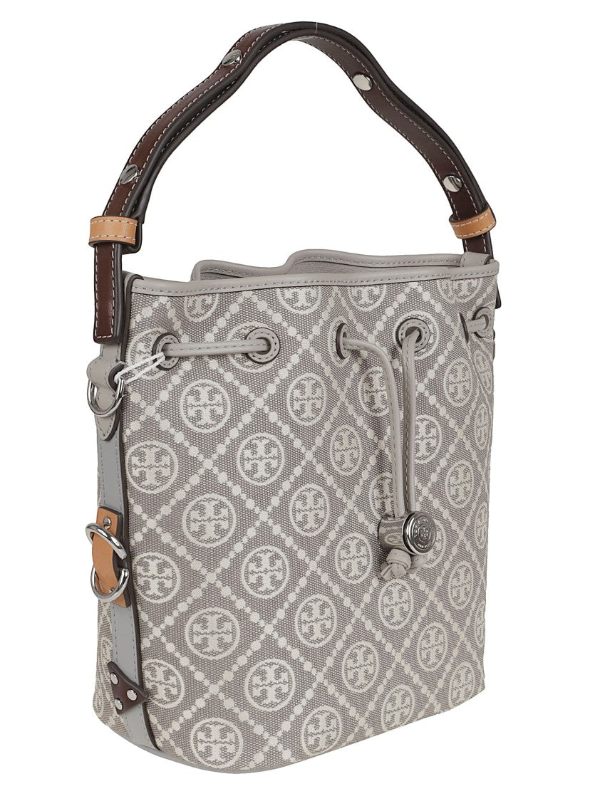 Tory Burch Structured Shoulder Bag With Patterned Fabric