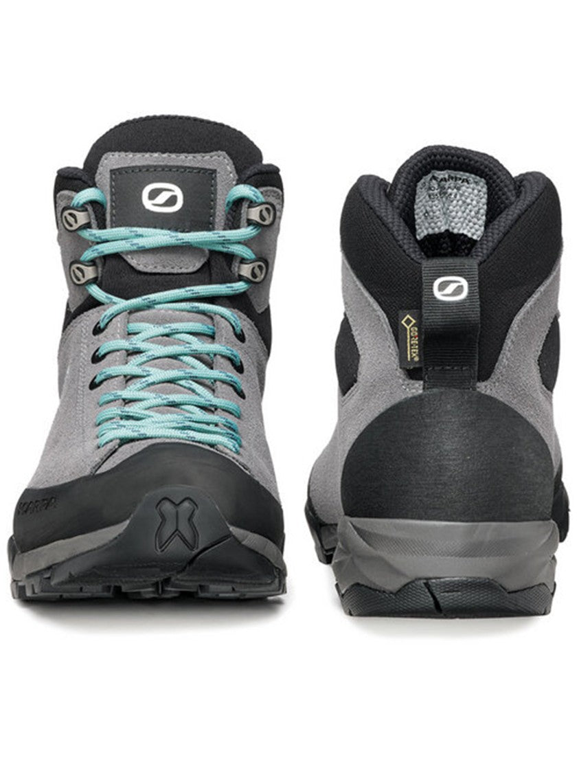 Scarpa Mid-Height Grey Suede Hiking Boots With Padded Collar And Rugged Sole