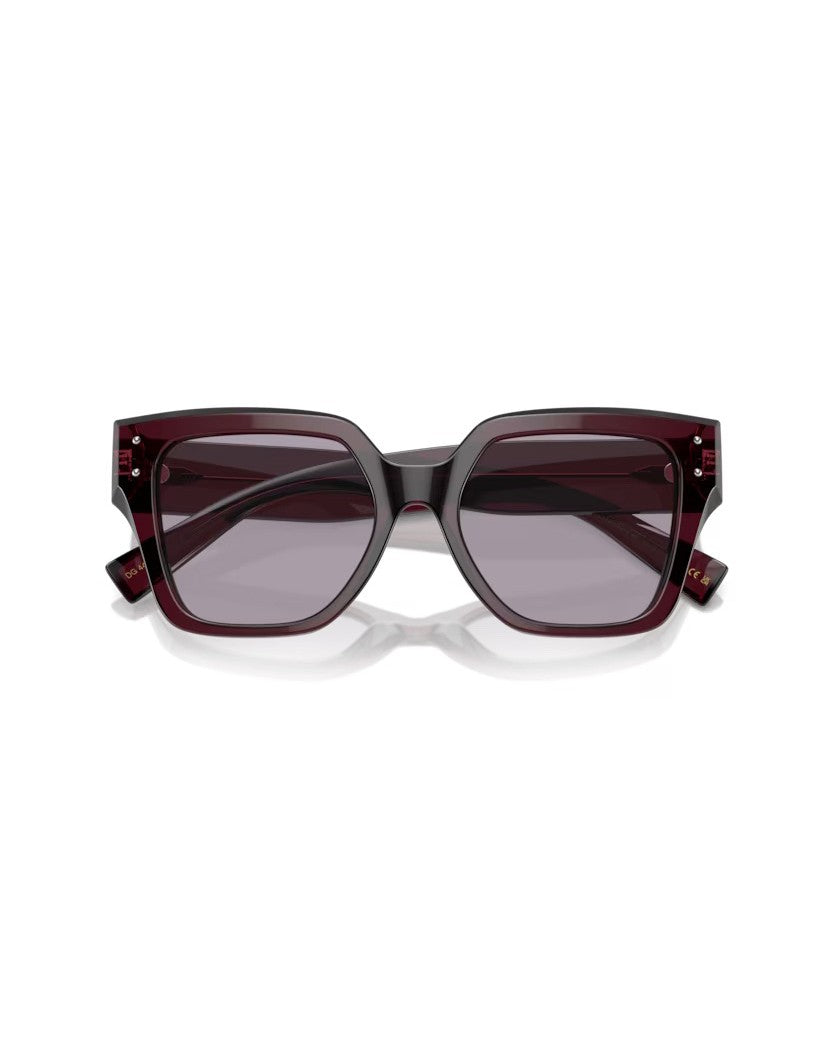 Dolce & Gabbana Square Faceted Sunglasses With Refined Pin Details