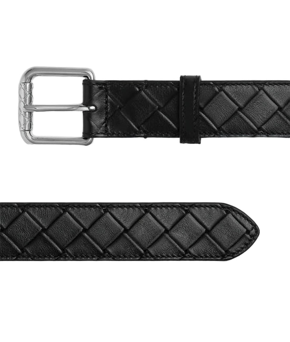 Bottega Veneta Calf Leather Woven Pattern Bottega Veneta Belt