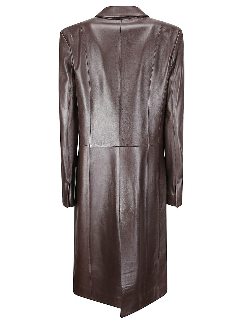 1972 Desa Leather Redingote Coat