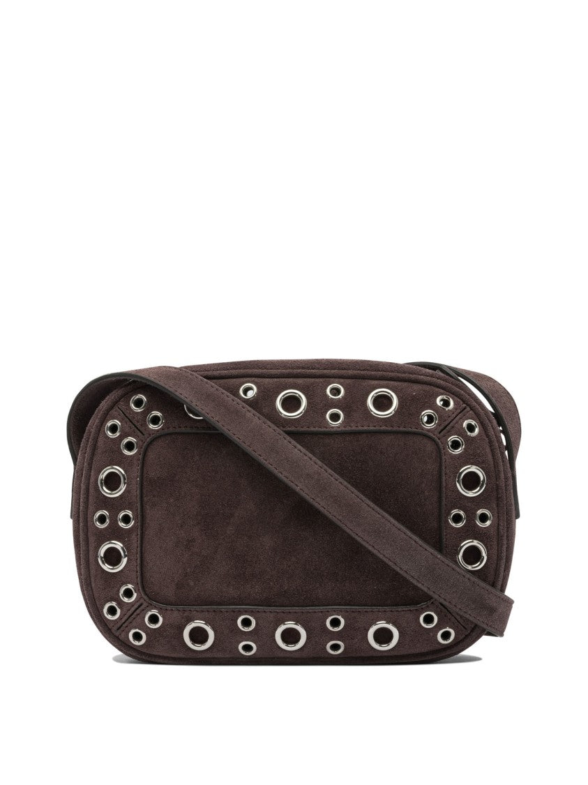 Valentino Garavani Brown Suede Crossbody Bag