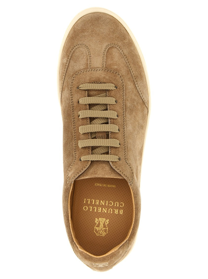 Brunello Cucinelli Classic Brown Suede Sneakers