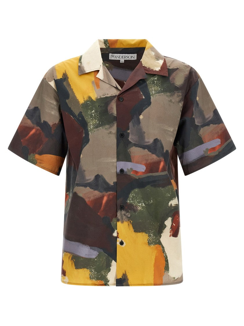 J. W. Anderson Cotton Abstract Print Shirt