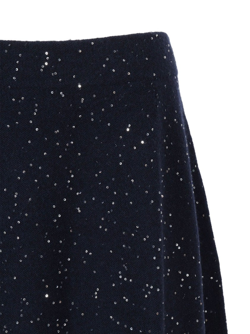 Antonelli Maxi Knitted Skirt With Sequins