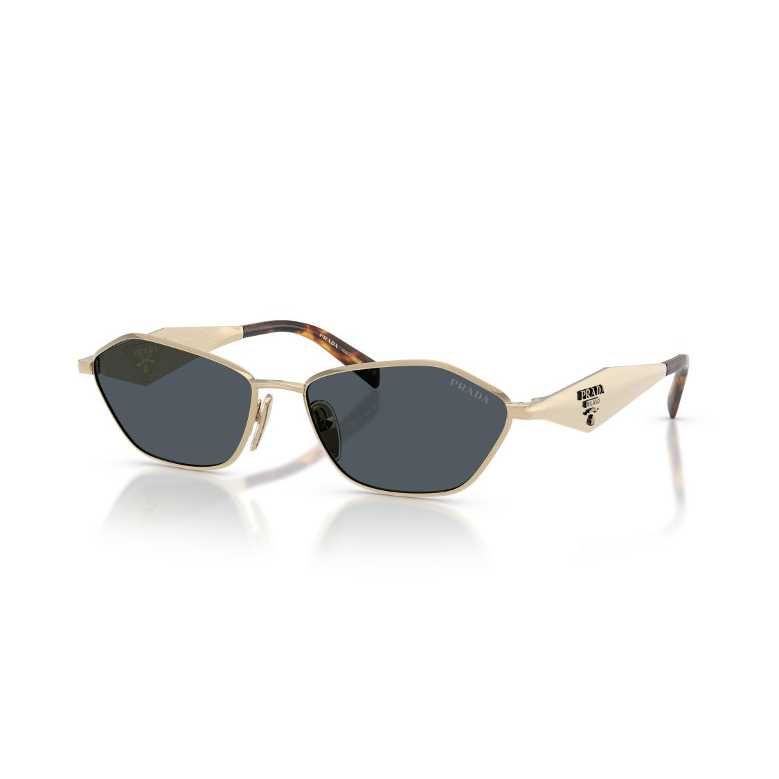 Prada 0Pr D50s Angular Gold Sunglasses