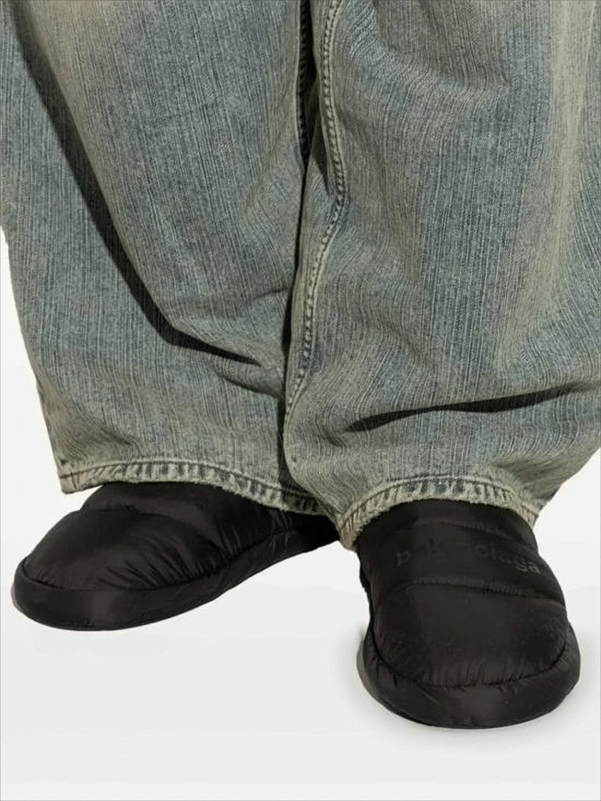 Balenciaga Padded Quilted Black Slippers With Soft Cushioned Upper