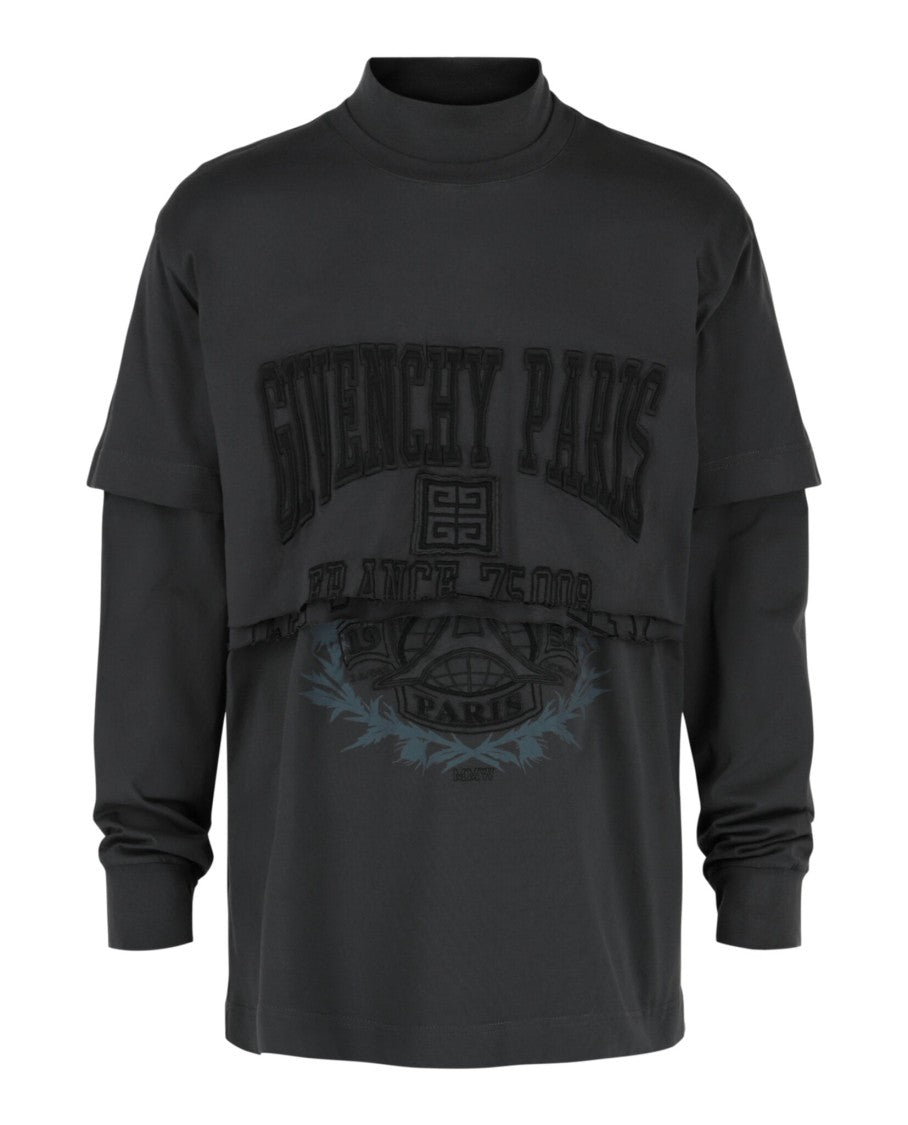 Givenchy Layered Embroidered Long Sleeve T-Shirt