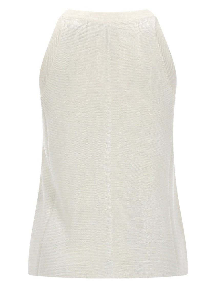 Loulou De Saison Ohana High Rounded Neckline Viscose Tank Top