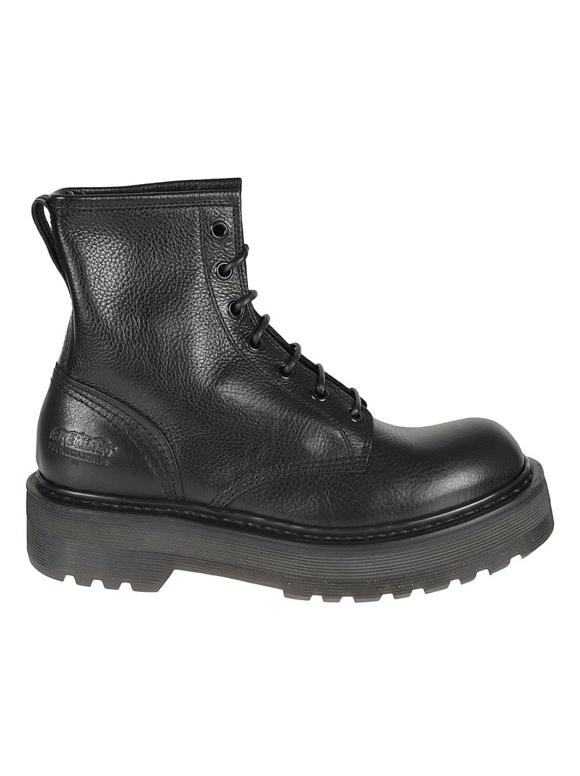 Premiata Ankle-High Black Boots With Streamlined Silhouette