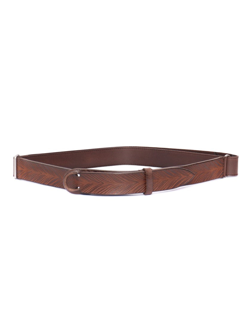 Claudio Orciani Polished Calf Leather Belt With Minimalist Design