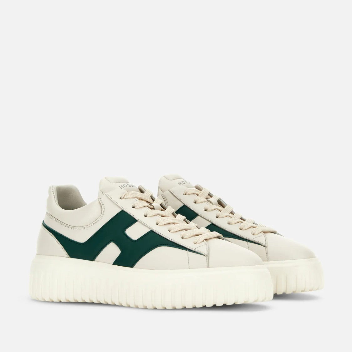 Hogan H-Stripes H Spezzata Sneakers With Lace-Up Design