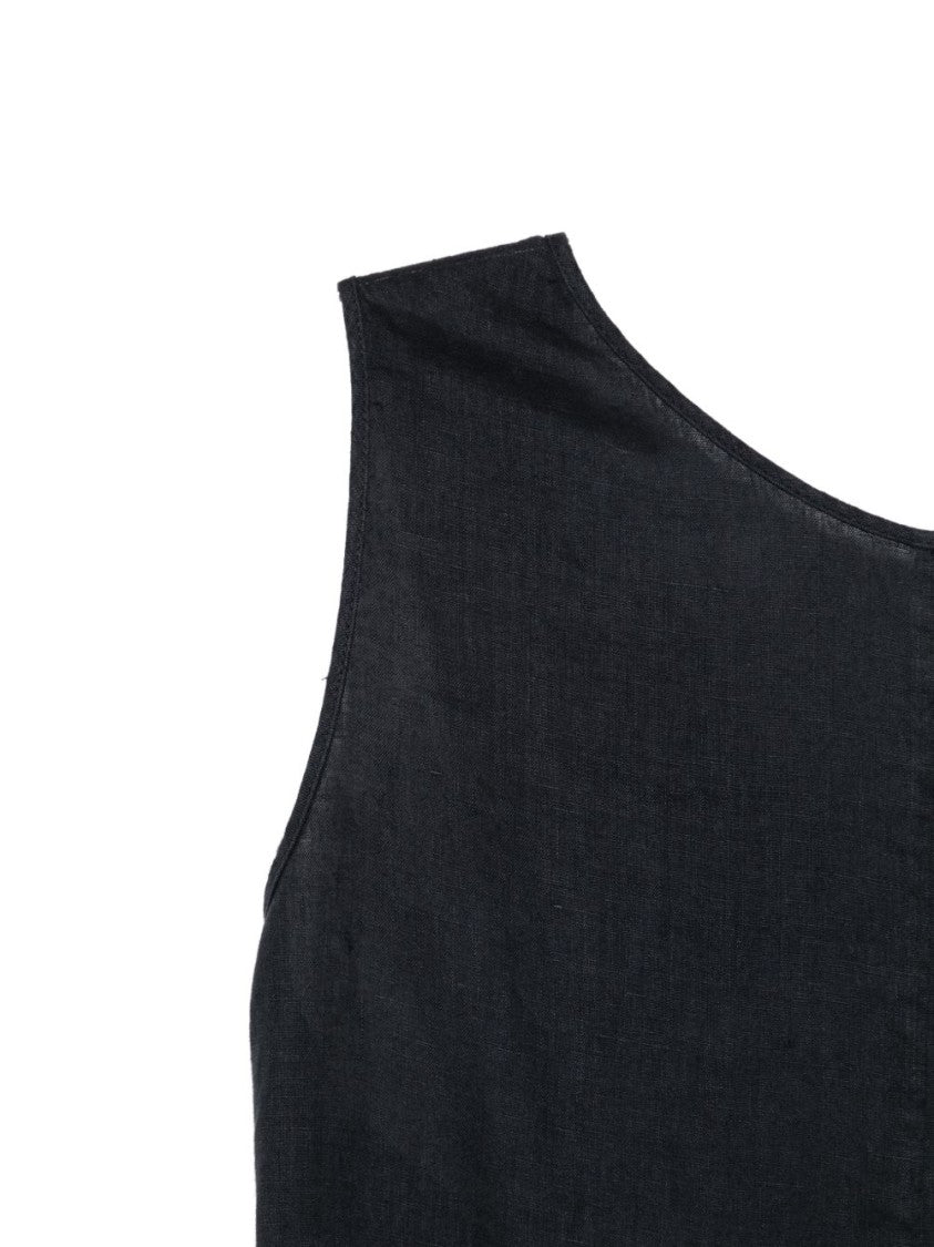 Aspesi Black Sleeveless Open Back Maxi Dress