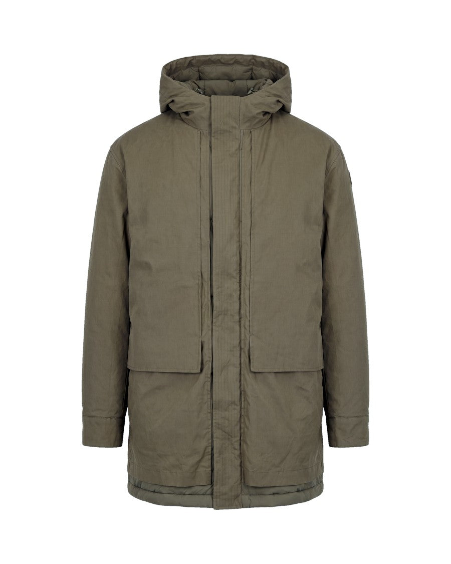 K-Way Three-Quarter Length Functional Jacket With Waxed Cotton Finish