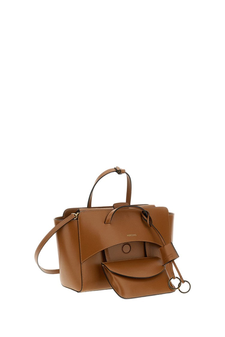 Hidesins Brown Flap M Leather Crossbody Bag