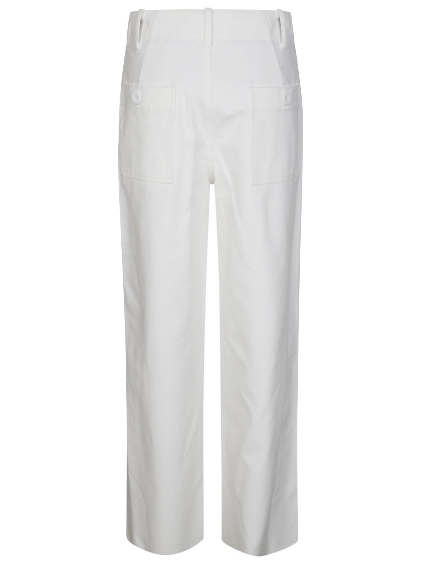 Jejia White Low-Rise Cropped Pants