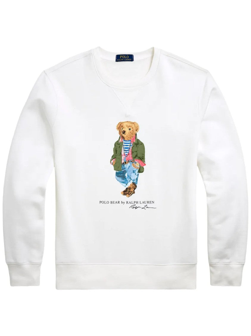 Polo Ralph Lauren Relaxed-Fit White Sweatshirt With Playful Graphic