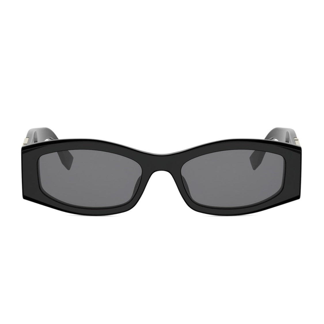 Fendi Black Fe40204i Rectangular Acetate Sunglasses