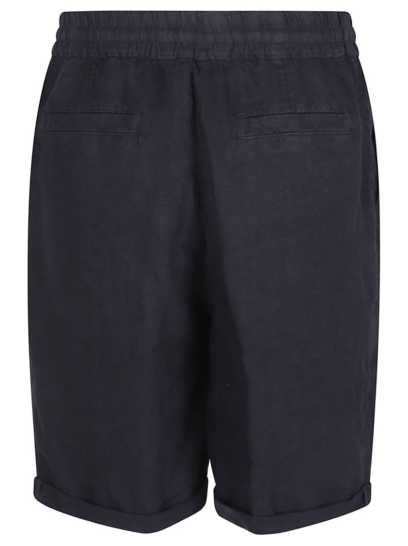 Brunello Cucinelli Relaxed Fit Linen Shorts With Drawstring Waistband