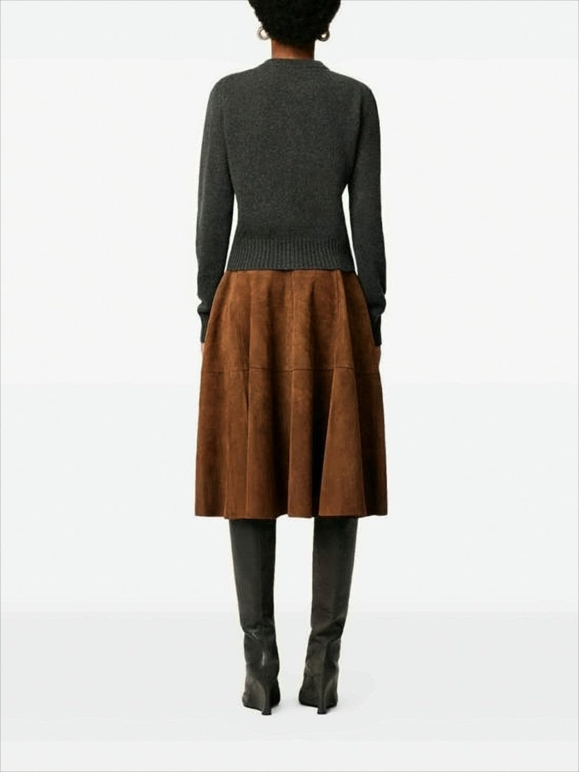 Ami Paris Cropped Cashmere-Wool Cardigan With Button Front