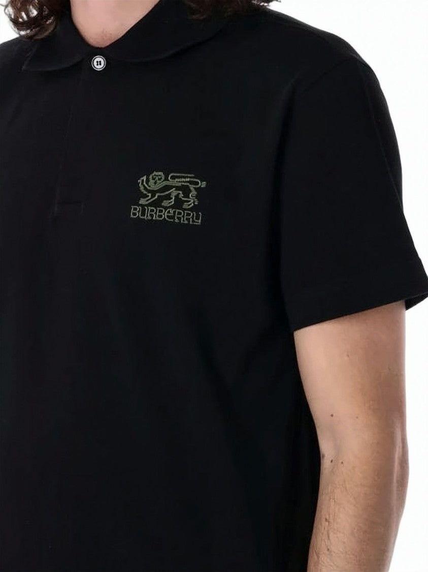 Burberry Classic Black Cotton Polo Shirt