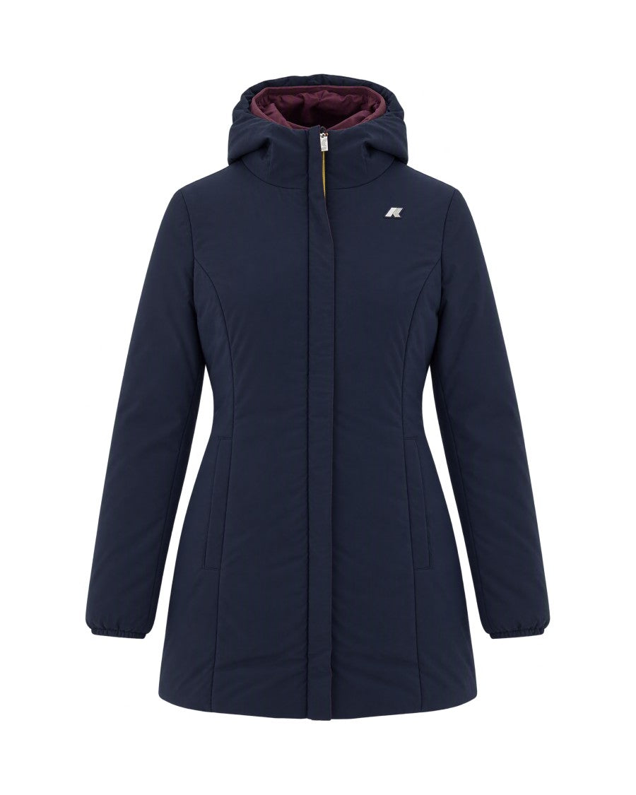 K-Way Reversible Three-Quarter Length K-Way Jacket With Hood