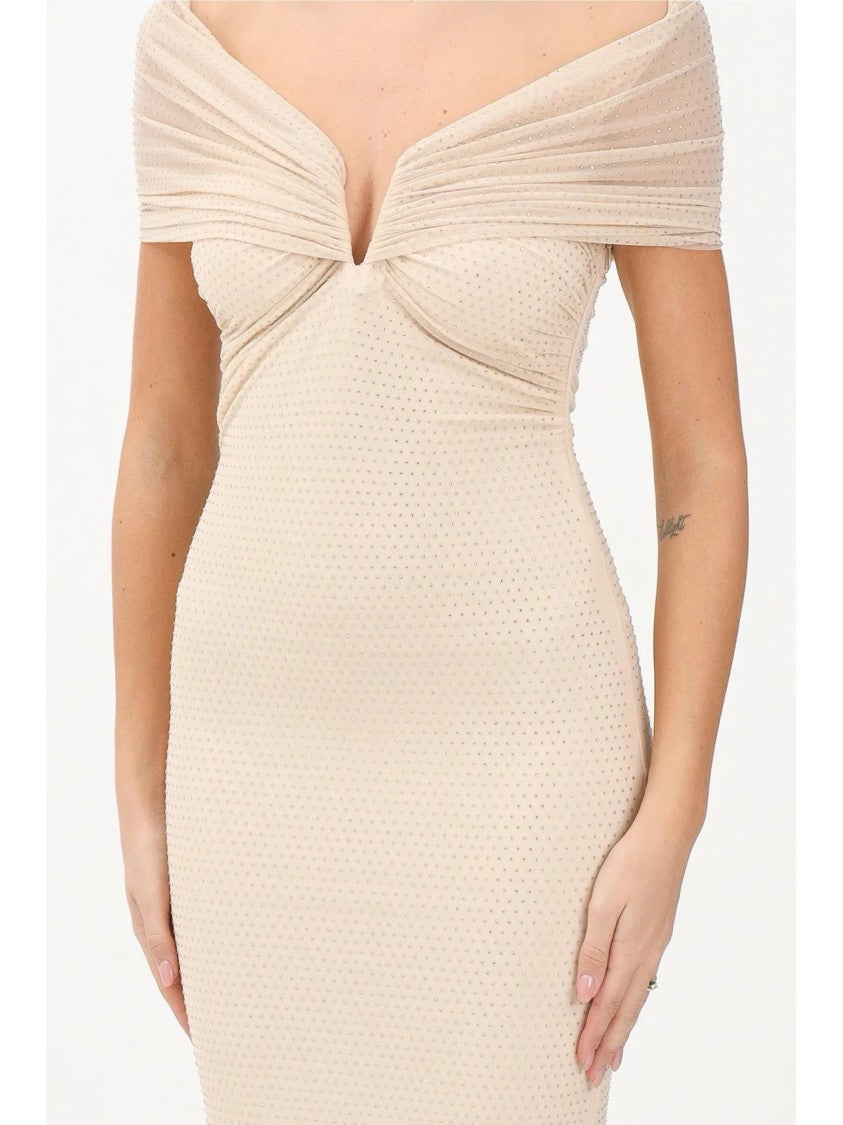 Alma Sanchez Long Tulle Dress With Light-Catching Embellishments