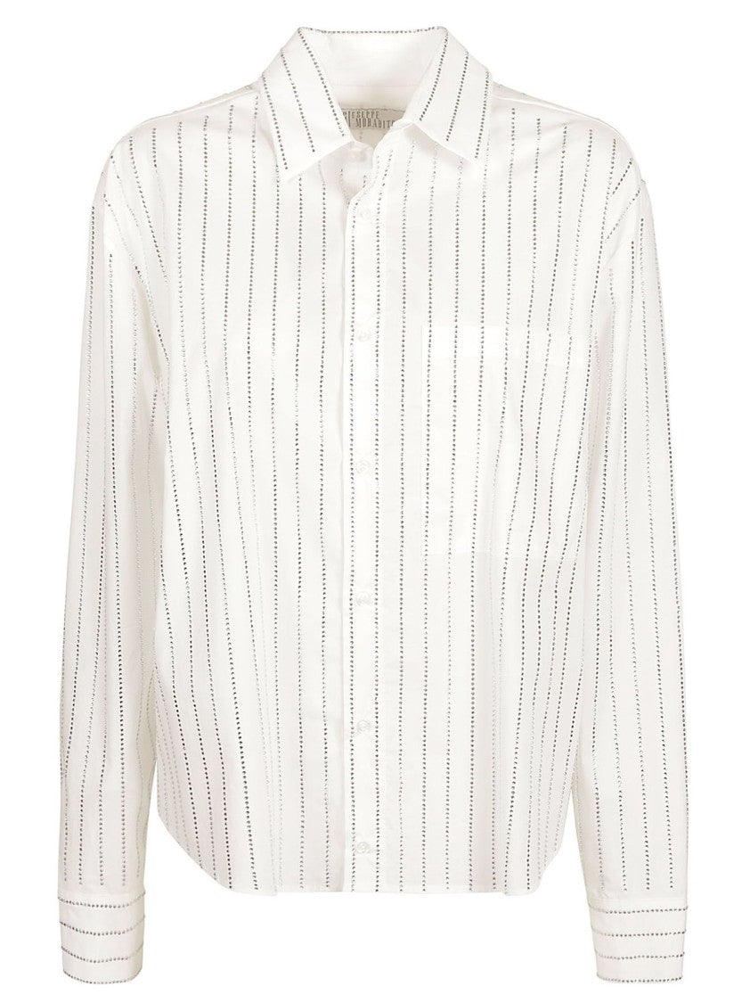 Giuseppe Di Morabito Long-Sleeve Striped Shirt With Crisp Collar