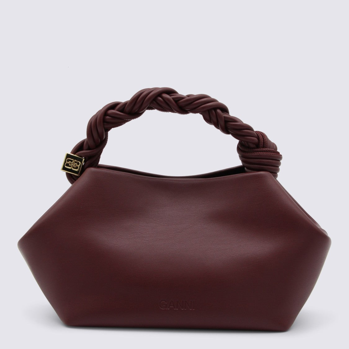 Ganni Burgundy Top Handle Bag