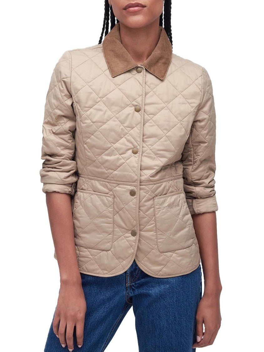 Barbour Deveron Quilt Jacket With Diamond Pattern