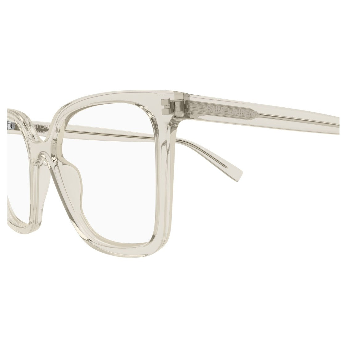 Saint Laurent Oversized Square Frame Eyeglasses In Recycled Acetate