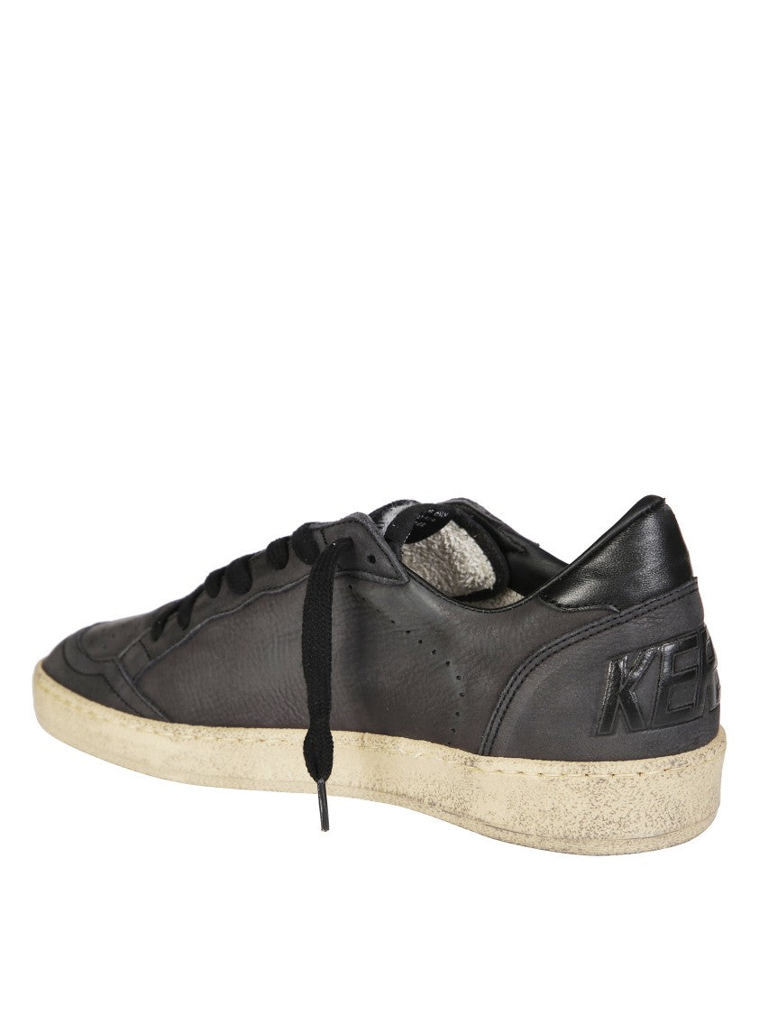Golden Goose Black Leather Sneakers With Iconic Star Logo