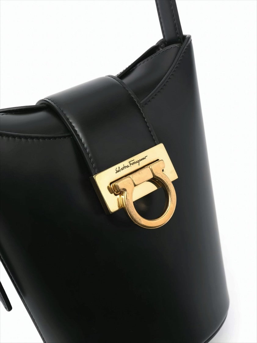 Salvatore Ferragamo Structured Calfskin Bucket Bag