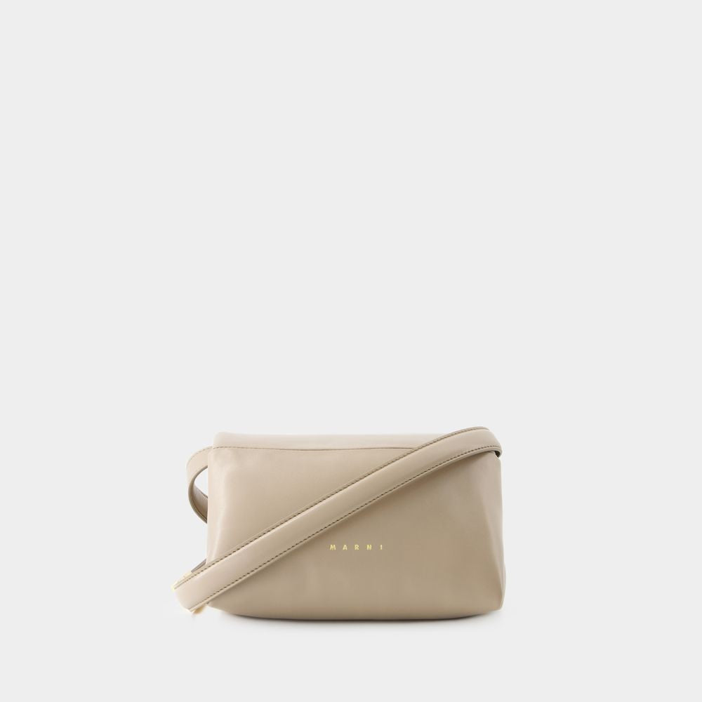 Marni Hobo Small Prisma Bag - Leather - Beige