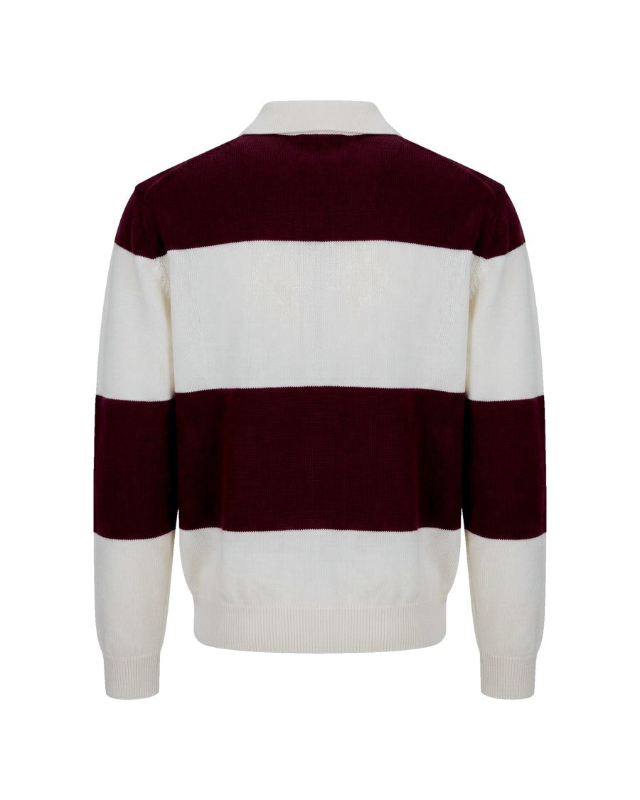 A.P.C. Rugby-Style Wide-Stripe Virgin Wool Knit Polo