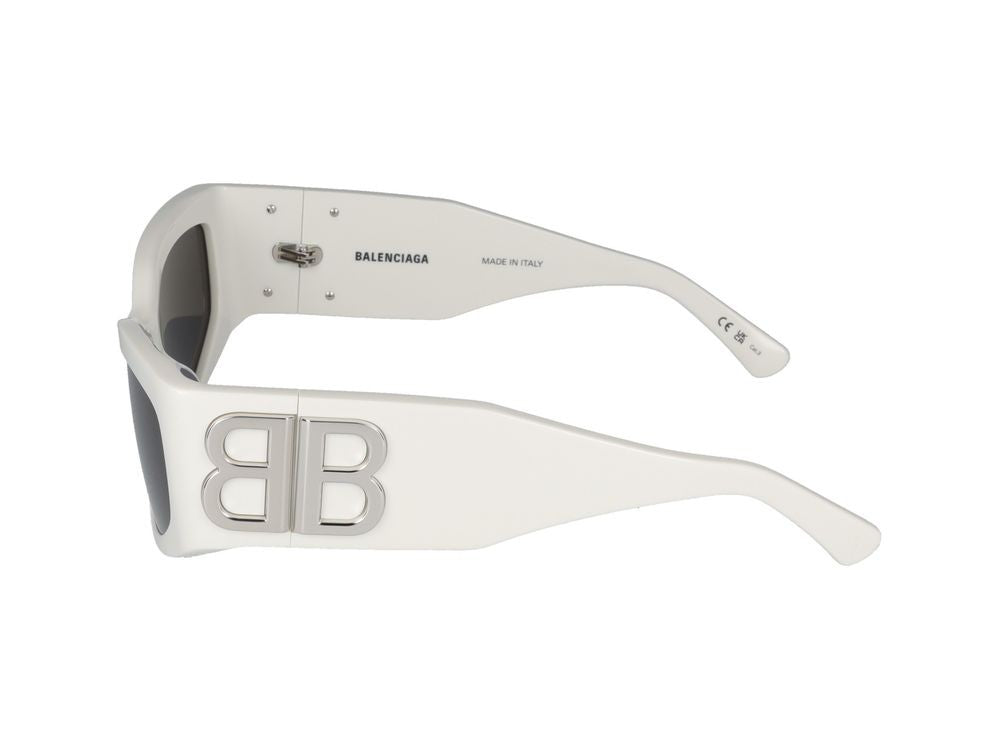 Balenciaga Sunglasses Balenciaga Bb0321s 005 White White Grey 57/17/125