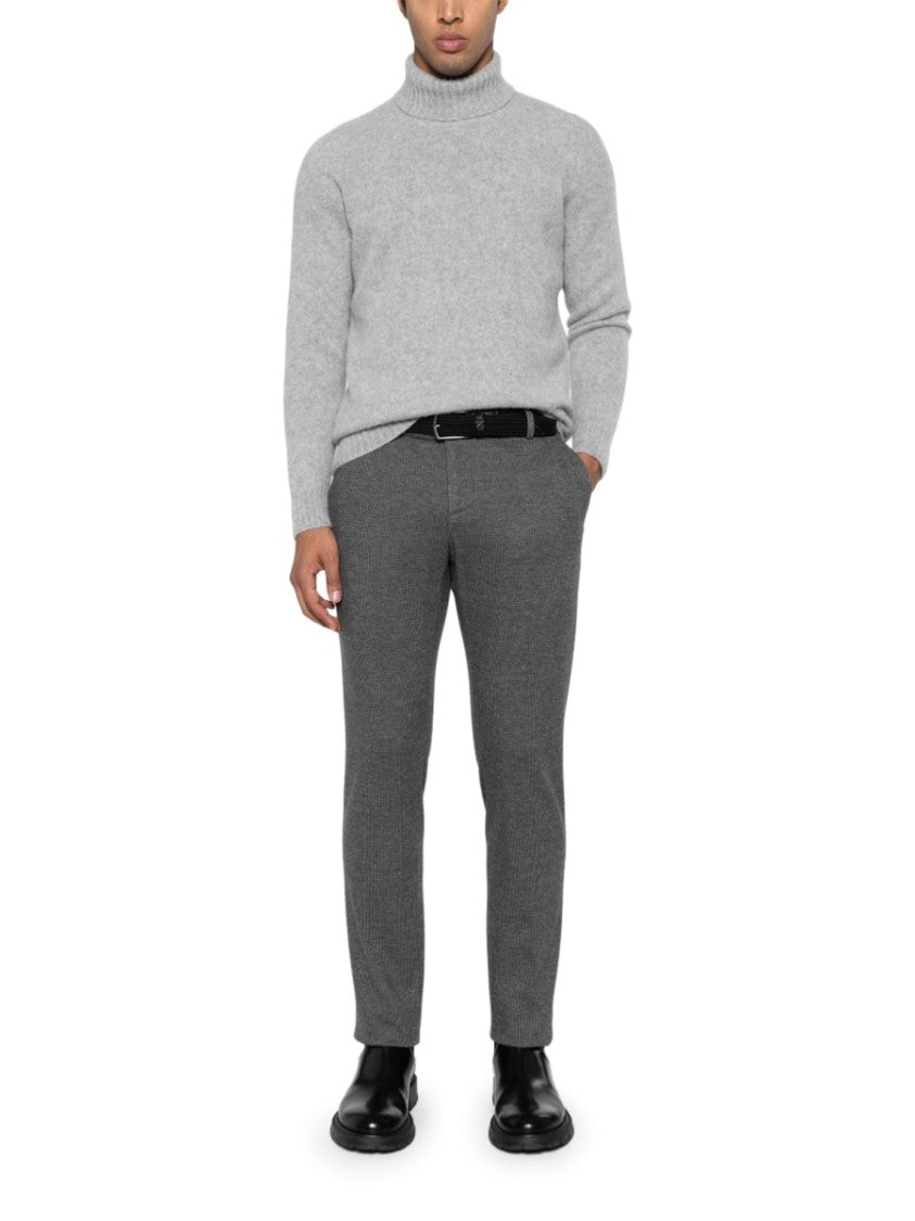 Drumohr Light Grey Mock Neck Sweater