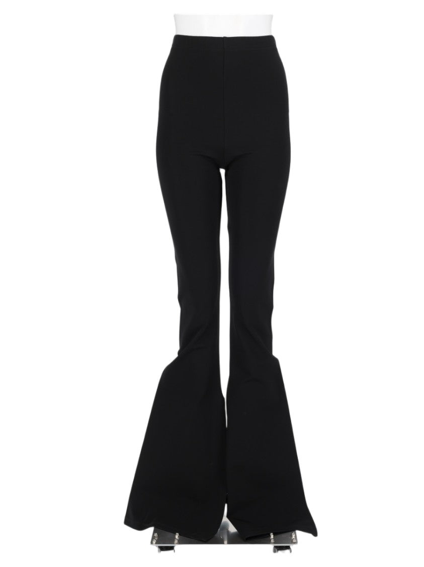 Rick Owens X Lilies Black High-Waisted Fitted Flared Pants