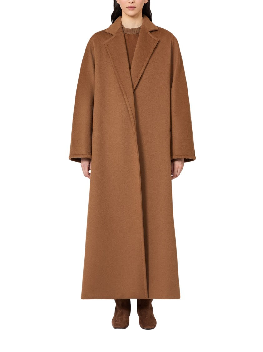 Max Mara Wrap Silhouette Long Cashmere Coat With Tailored Finish